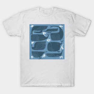 Whales and birds T-Shirt